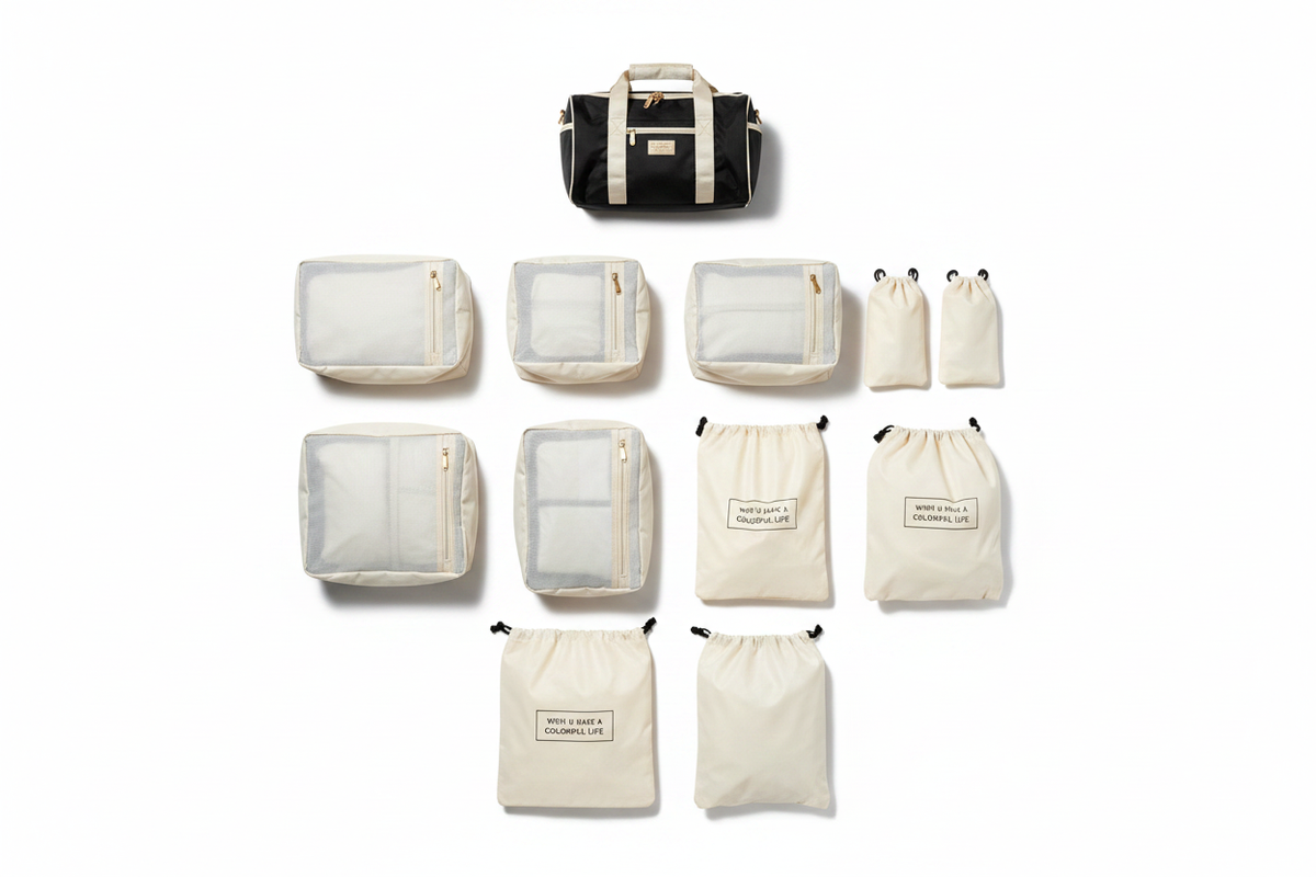 Black Hardshell Luggage Set - Organizers