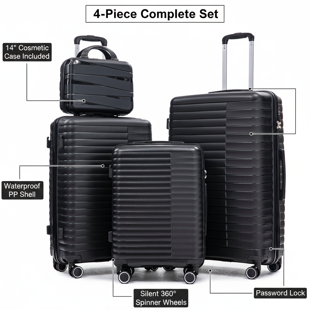 Black PP Luggage - Infographic