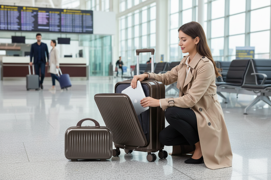Brown ABS Luggage Set - Lifestyle