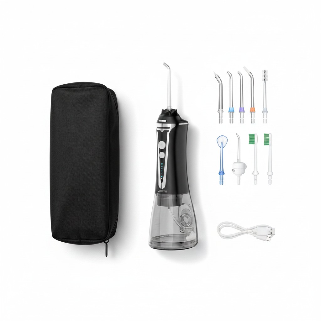 Water Flosser - Travel Flat Lay