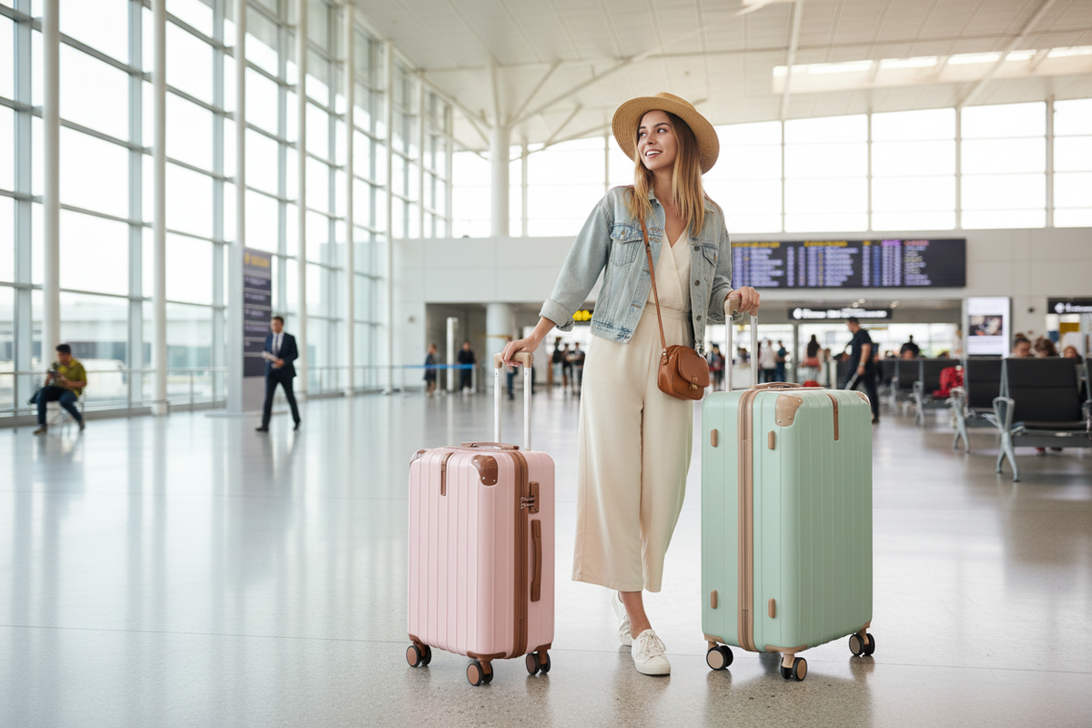 3-Piece Macaron Luggage Set - Airport