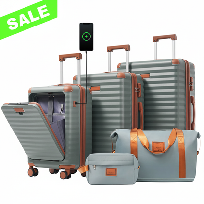 5-Piece Grey Green - SALE Neon Green