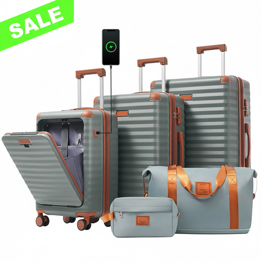 5-Piece Grey Green - SALE Neon Green