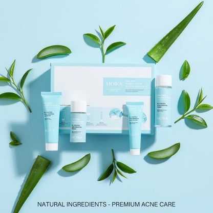 Aloe & tea tree flatlay