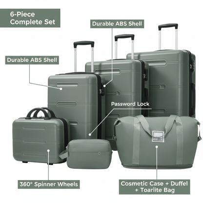 Army Green Luggage - Infographic