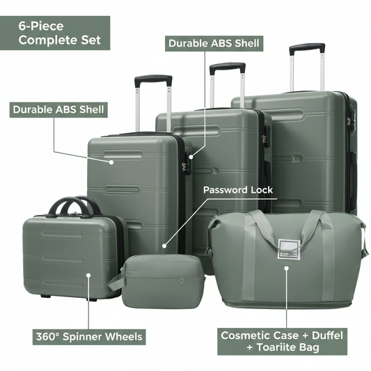 Army Green Luggage - Infographic