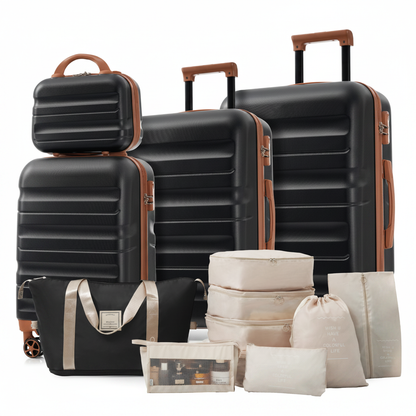 Black Hardshell Luggage Set - Full Set