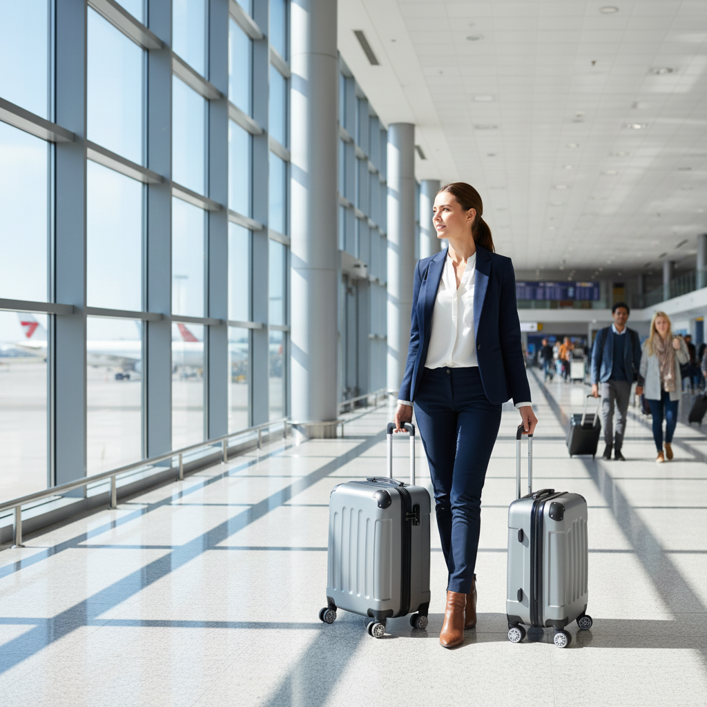 Gray ABS Luggage - Lifestyle