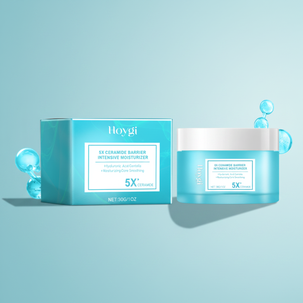 Hoygi 5X Ceramide Moisturizer — aqua gradient hero campaign