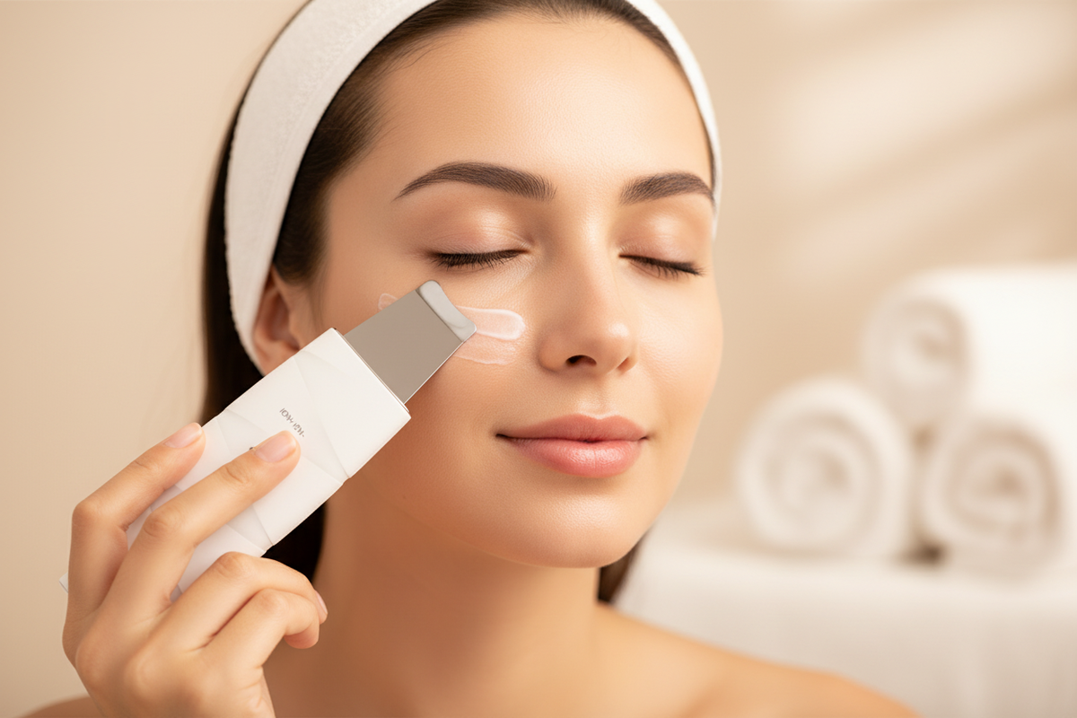 Woman Removing Blackheads
