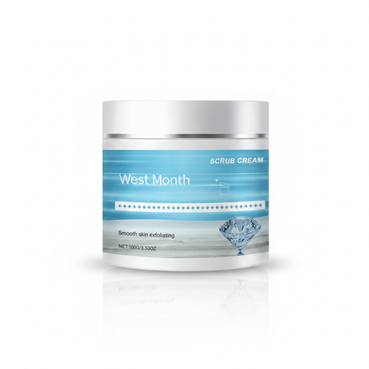 West Month Scrub Cream — clean white hero shot