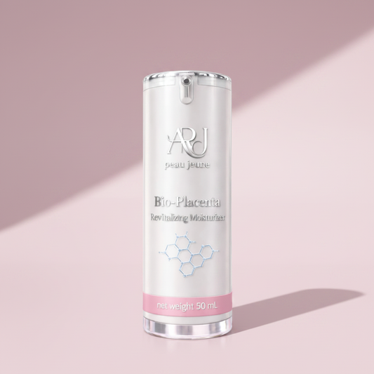 ARJ Peau Jeune Bio-Placenta Revitalizing Moisturizer — blush pink hero campaign