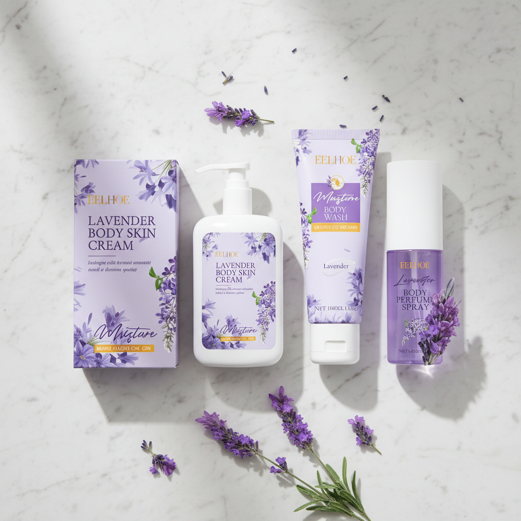 Lavender Set - Marble Flat Lay