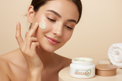 Woman Applying Cream