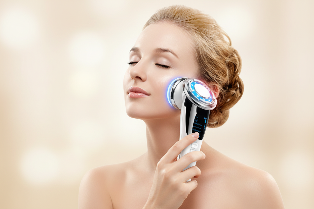 Woman Using Device