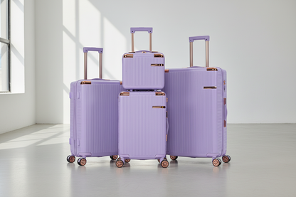 Purple Luggage Set - Size Lineup