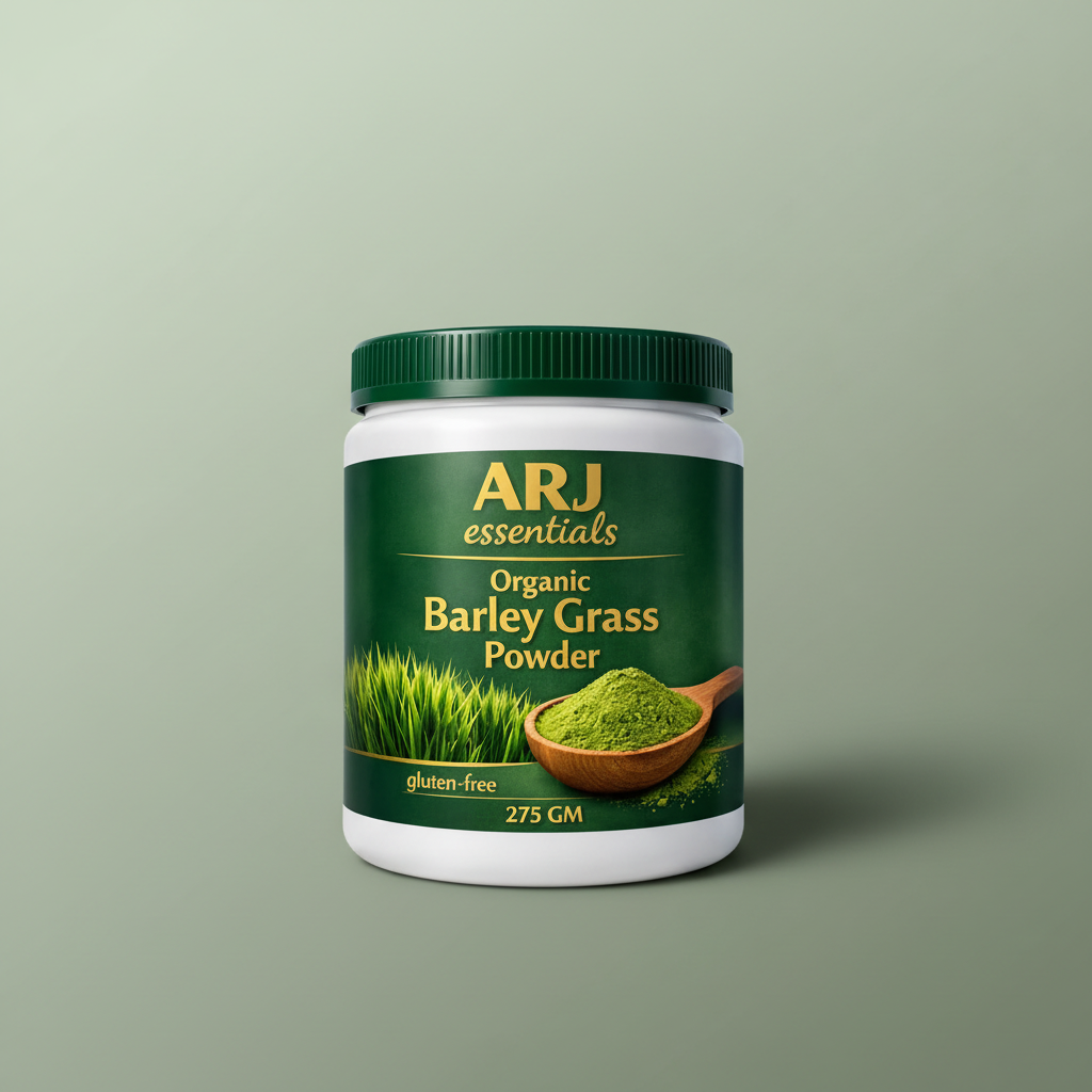 ARJ Organic Barley Grass Powder — sage green hero