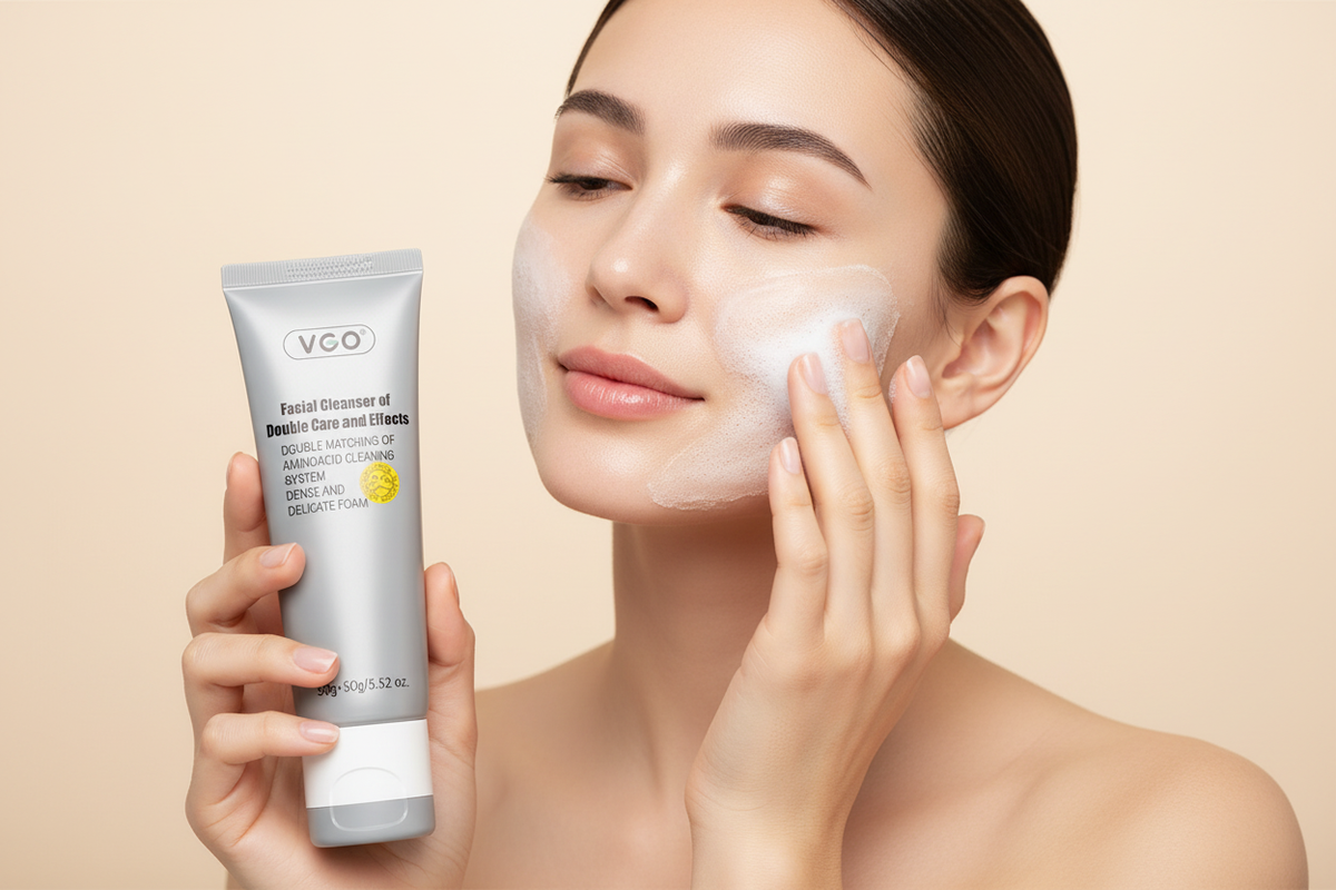 Woman Applying Foam