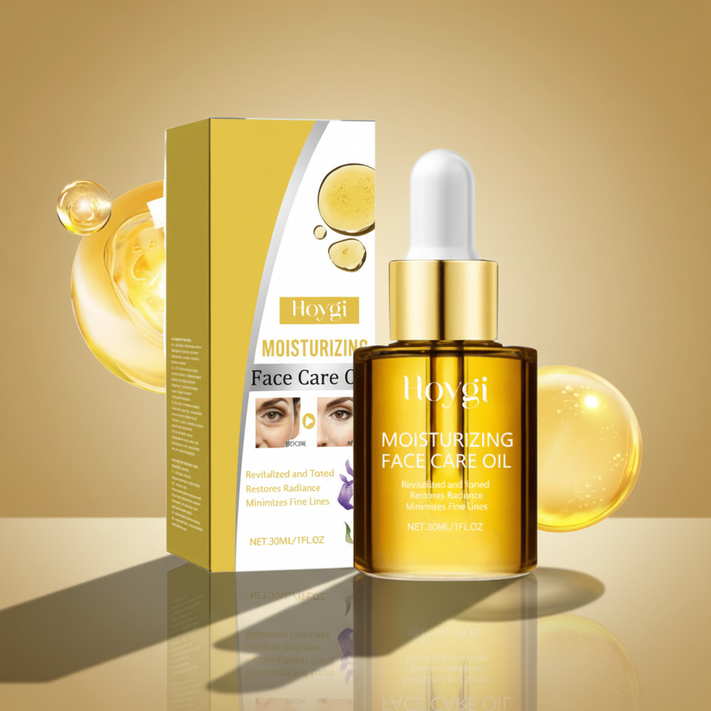 Hoygi Face Care Oil — champagne hero campaign