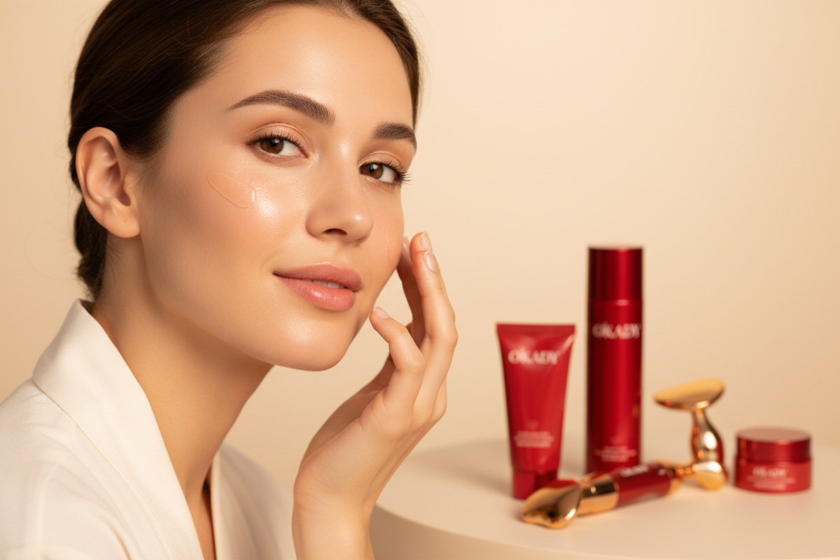 Woman Applying Essence