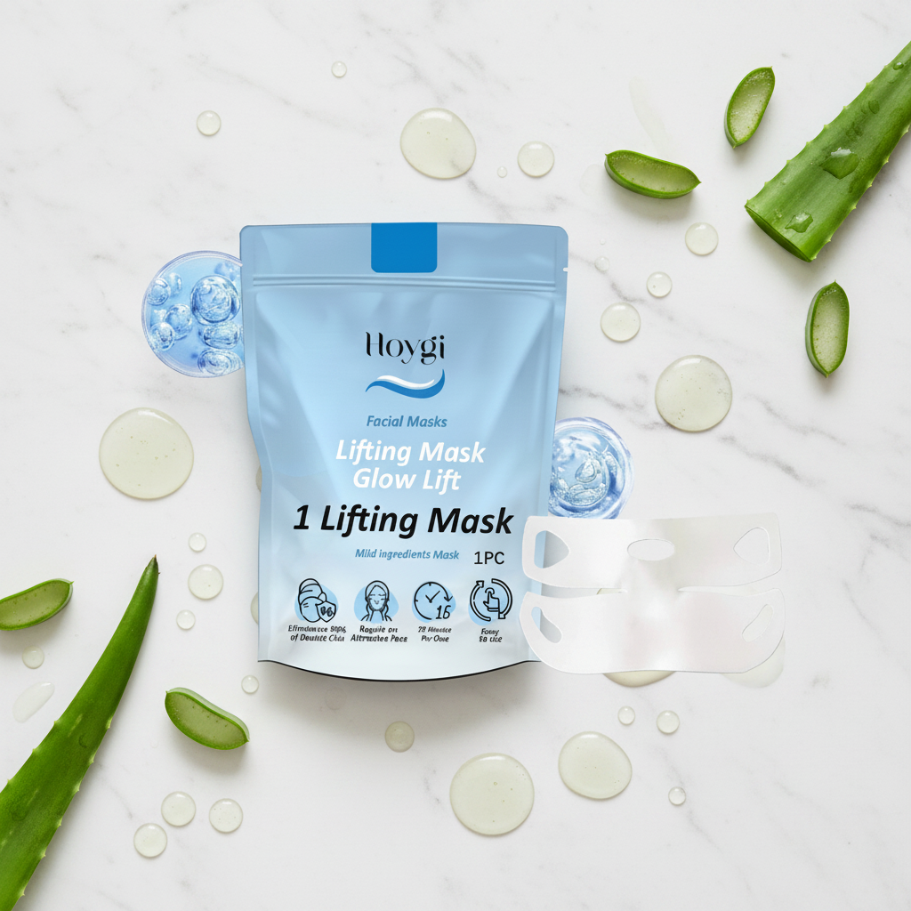 Ingredient flat lay on marble
