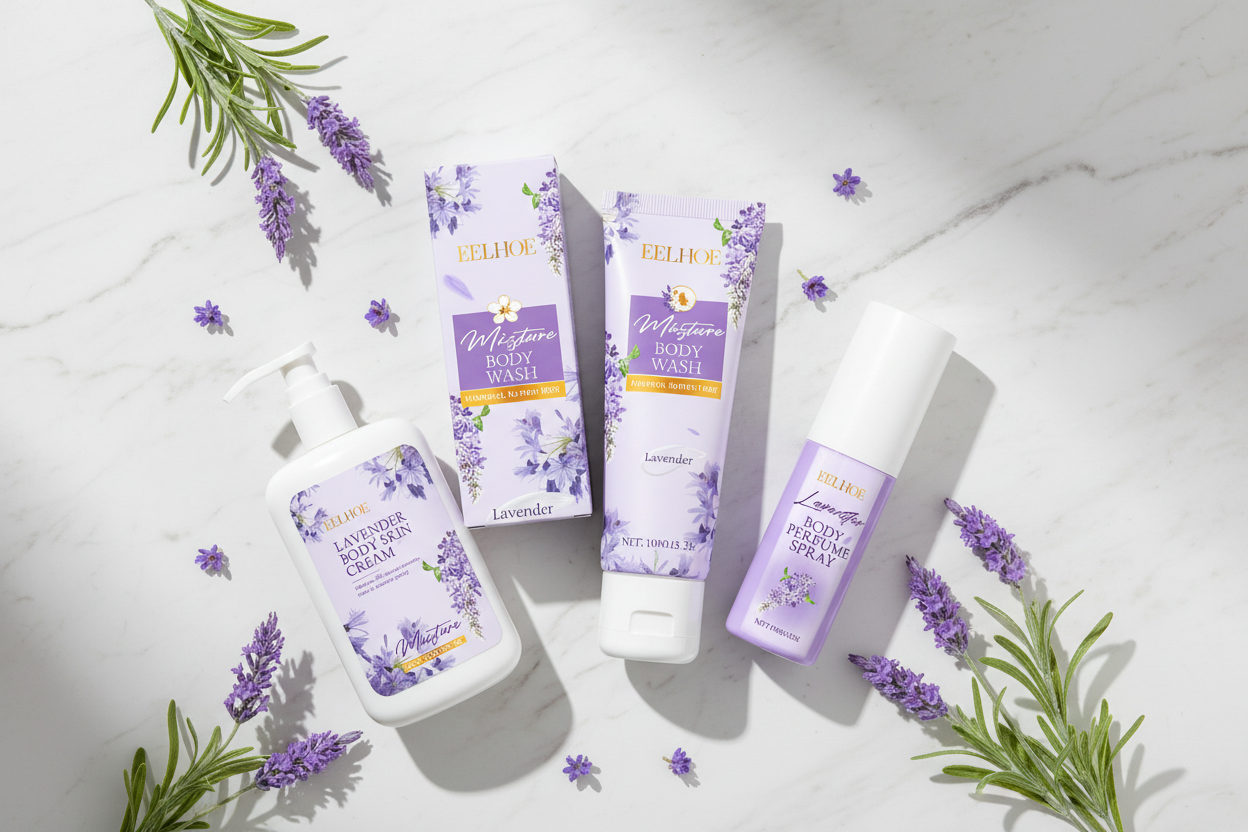 Lavender Set Flat Lay