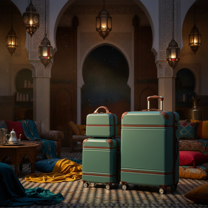 Mint Green Luggage - Moroccan Riad