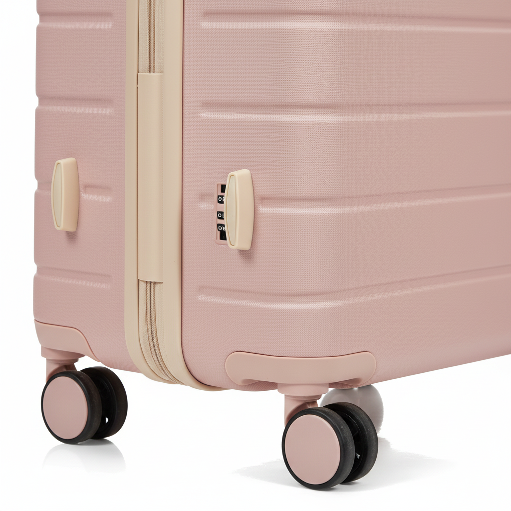 Pink Ribbed Luggage - Detail