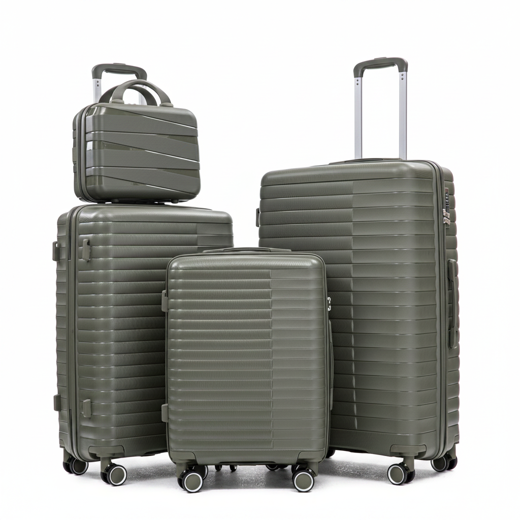 PP Spinner Luggage Set Green - Full Product