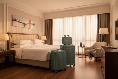 PP Spinner Luggage Set Green - Hotel
