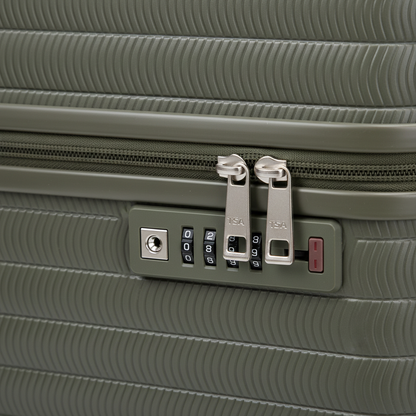 PP Spinner Luggage Set Green - Lock Detail