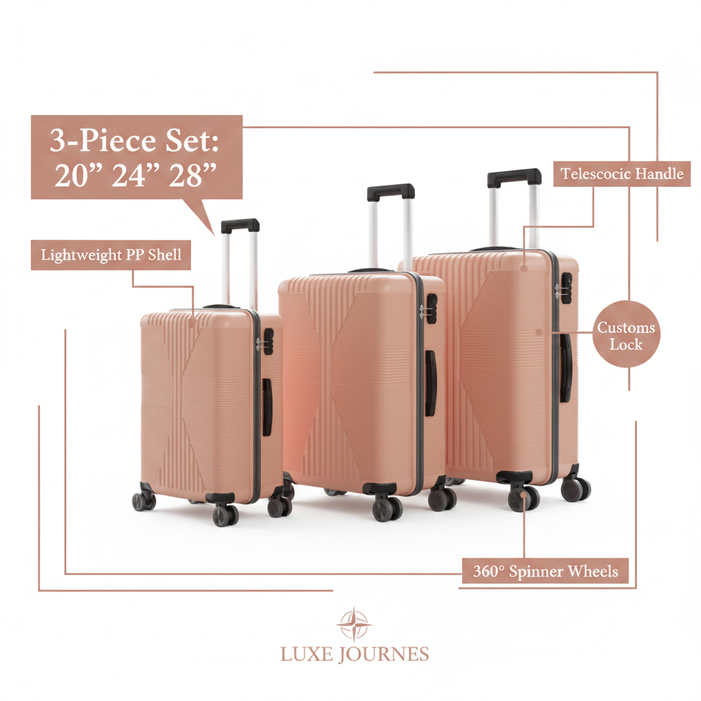 Rose Gold Luggage - Infographic