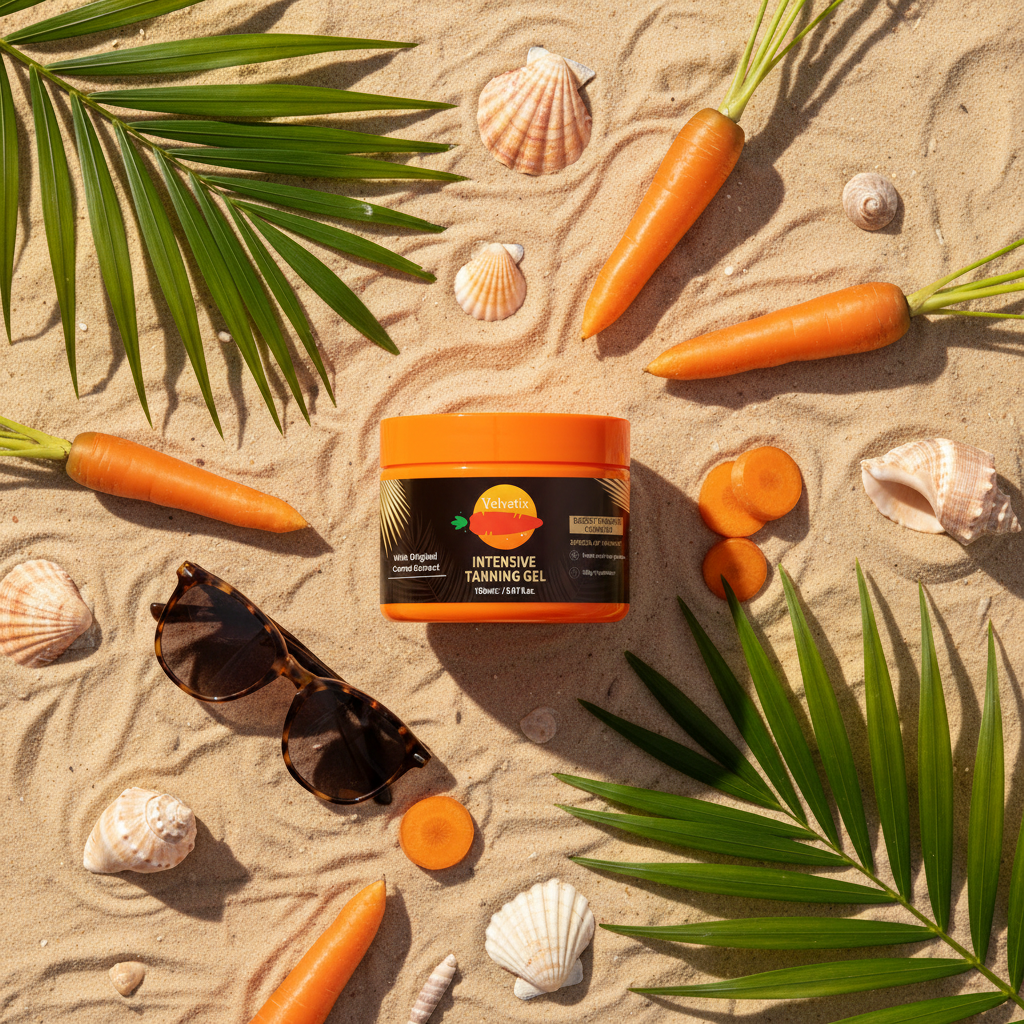 Velvetix Tanning Gel - Flat Lay
